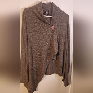 Bobeau Taupe Draped Women's Sweater Size Small